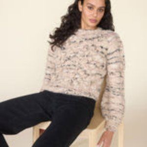 ST. ROCHE LUNA HANDKNIT CABLE SWEATER - COLOR NATURAL NEUTRAL